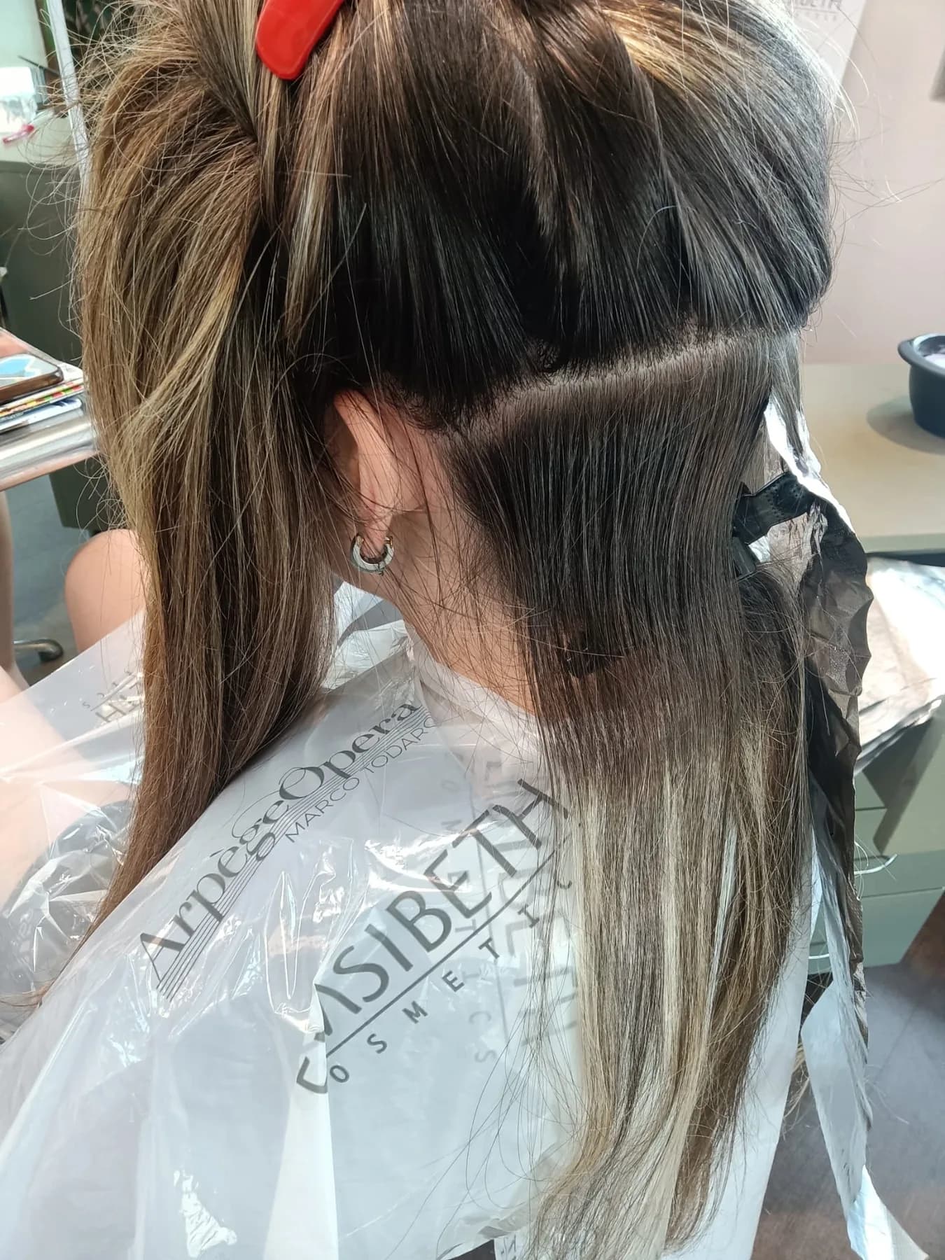 Meches in lavorazione con Emsibeth